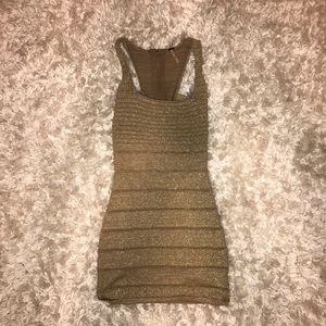 Gold Mini Dress